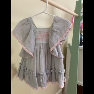 Gray with pink bloomers, Well Dressed Wolf